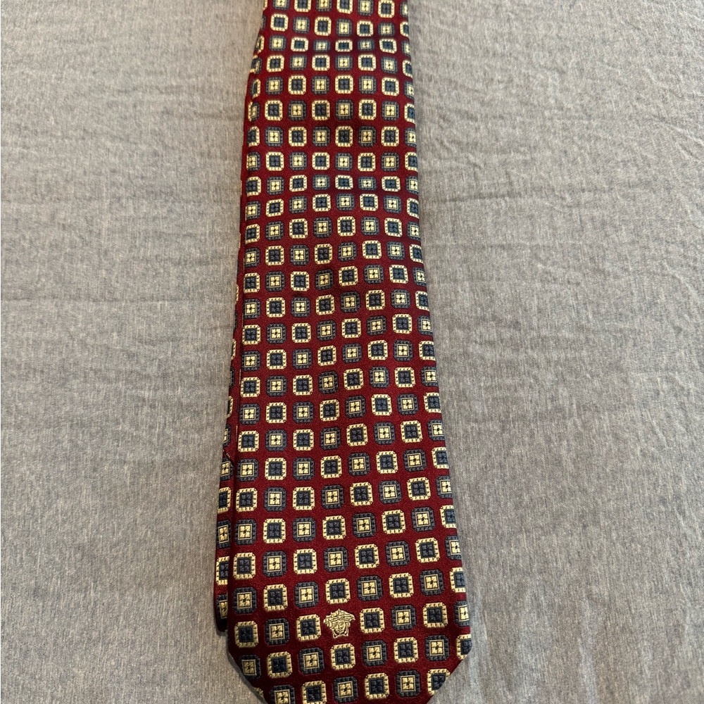 Vintage Geometric Patterned Tie - image 1